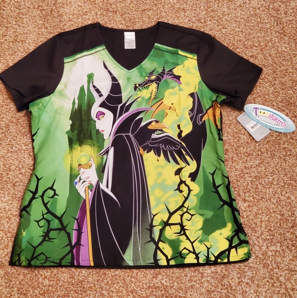 Disney Maleficent Scrub Top - Picture 3 of 3